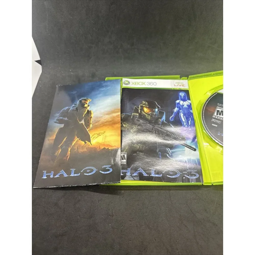 Halo 3 (Microsoft Xbox 360, 2007) CIB Xbox complete‎ video game + Poster